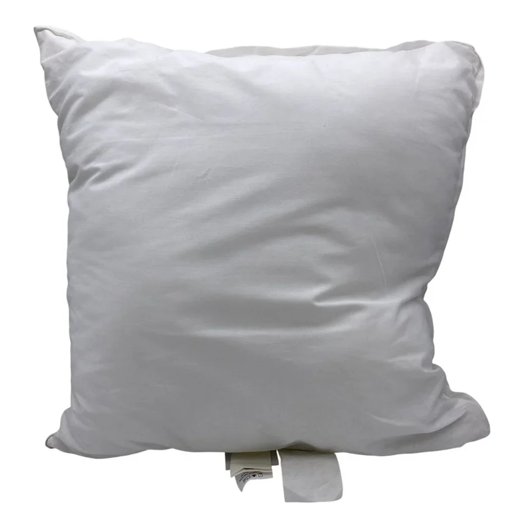 Shabby Chic throw pillow lot white blue embroidered trim cotton pair lot 2 bedro